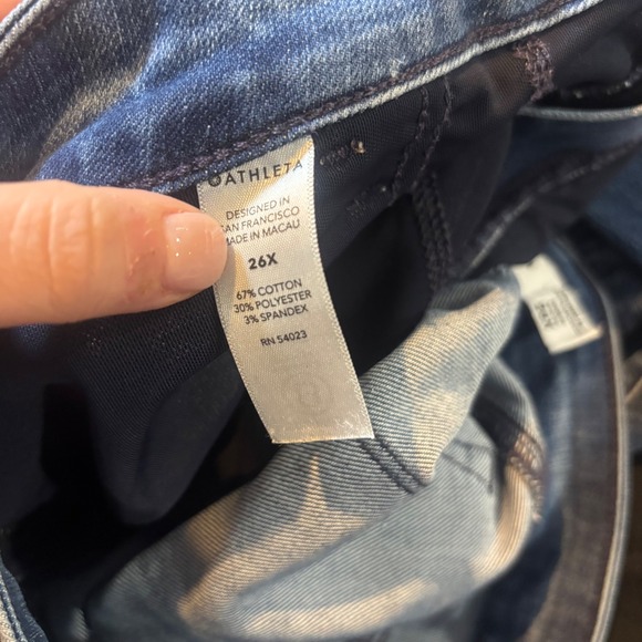 Athleta Jeans Womens 26X Plus Size Blue Denim Medium Wash High Rise - Picture 9 of 13